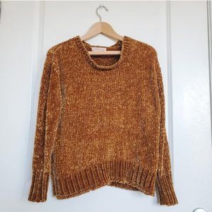 Anthro Philosophy Chenille Goldenrod Sweater